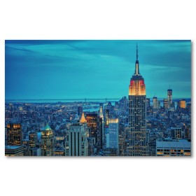 Αφίσα (Νέα Υόρκη, αξιοθέατα, θέα, πόλη, αρχιτεκτονική, κτίρια, Νέα Υόρκη, νύχτα)